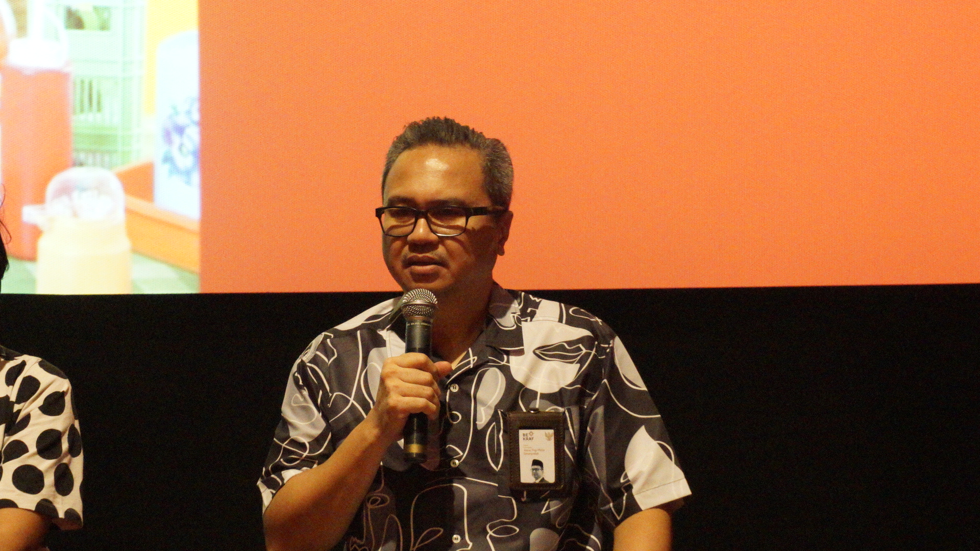 Deputi Pemasaran Bekraf Joshua Simandjuntak saat screening Aruna dan Lidahnya (dok. Sarah/ Lasak.id)