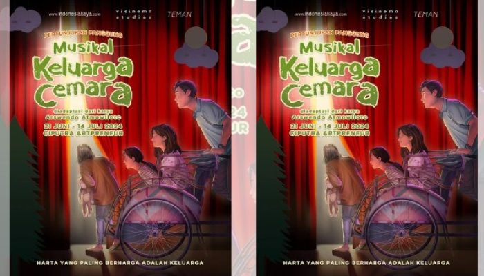 Teaser Poster Pertunjukan Panggung Musikal Keluarga Cemara Perlihatkan Para Pemain di Balik Layar